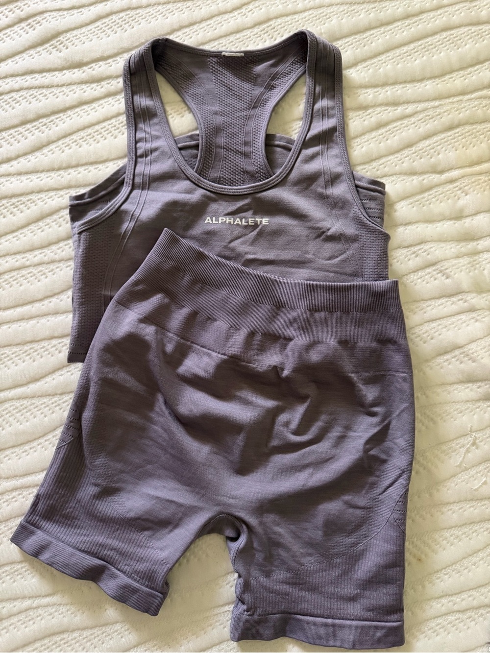 Alphalete race back and shorts set